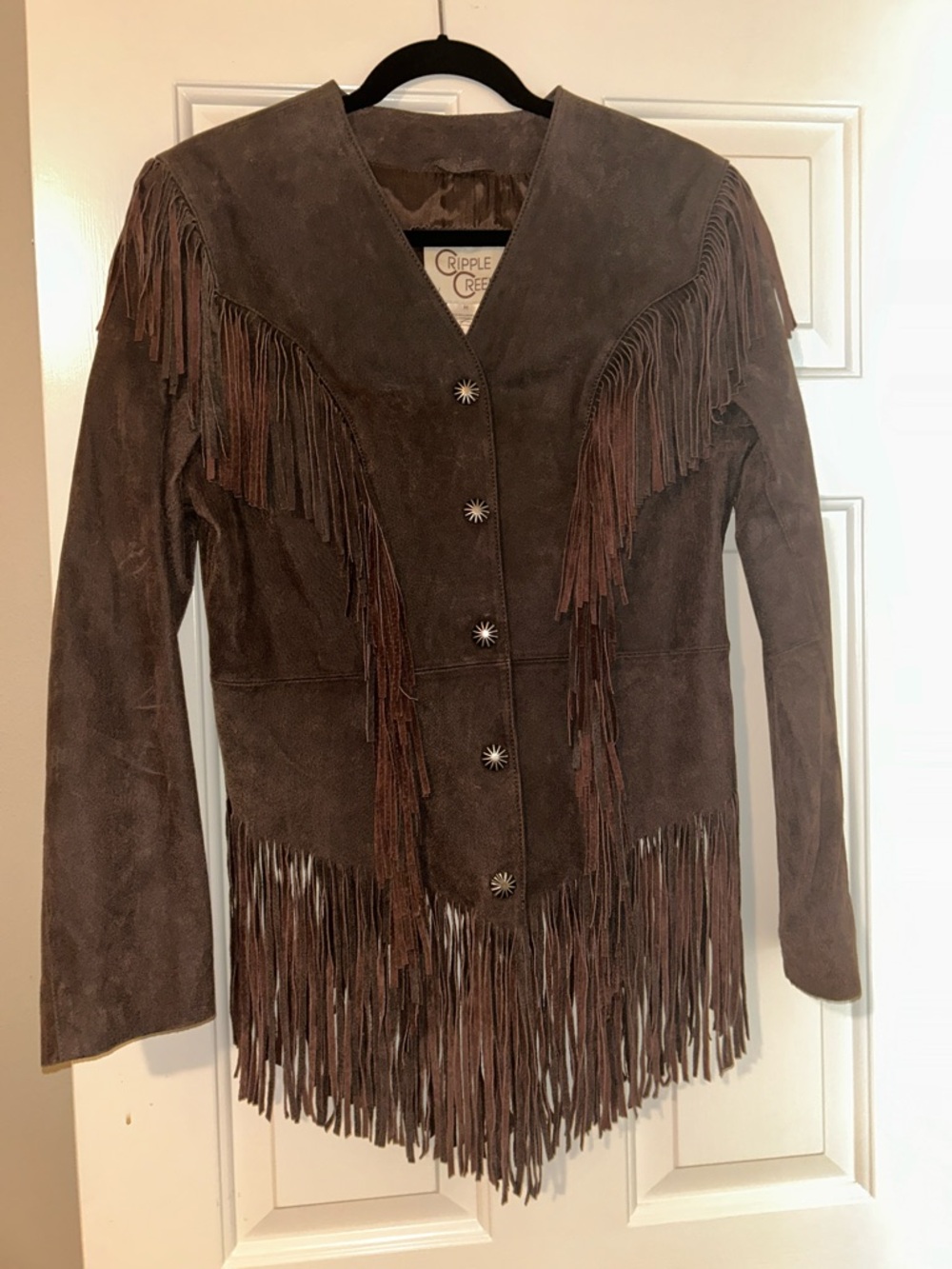 Ripple Creek Women's Brown Suede Fringe Jacket